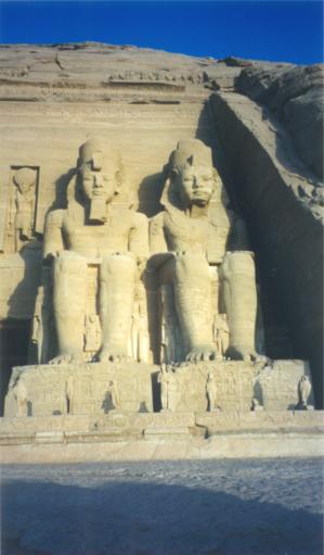 Ramses II and his wife Nefertari