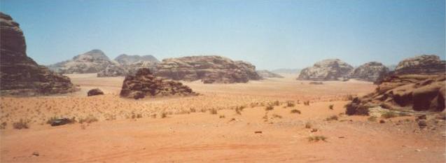 The beautiful landscape of Wadi Rum